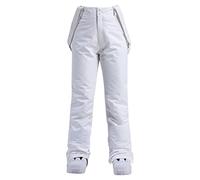 KOUYA Pantalon de ski fonctionnel pour femme, Blanc., S