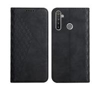 KOUYI Coque pour Oppo Realme 5 / 6i, Premium Flip Housse Étui Protection Rabat Clapet Portefeuille Phone Cover Magnétique [Porte Cartes] Antichoc Béquille Cover (Noir)