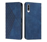 KOUYI Coque pour Samsung Galaxy A50, Premium Flip Housse Étui Protection Rabat Clapet Portefeuille Phone Cover Magnétique [Porte Cartes] Antichoc Béquille Cover (Bleu)
