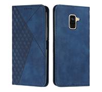 KOUYI Coque pour Samsung Galaxy A6 2018, Premium Flip Housse Étui Protection Rabat Clapet Portefeuille Phone Cover Magnétique [Porte Cartes] Antichoc Béquille Cover (Bleu)