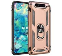 KOUYI Coque pour Samsung Galaxy A80,Double Couche Renforcée Défense Militaire Anti-Chute Bumper TPU Silicone Antichoc Armure Housse Etui avec Anneau Support pour Samsung Galaxy A80 (d'or)