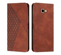 KOUYI Coque pour Samsung Galaxy J4 Plus 2018, Premium Flip Housse Étui Protection Rabat Clapet Portefeuille Phone Cover Magnétique [Porte Cartes] Antichoc Béquille Cover (Marron)