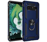 KOUYI Coque pour Samsung Galaxy Note 8,Double Couche Renforcée Défense Militaire Anti-Chute Bumper TPU Silicone Antichoc Armure Housse Etui avec Anneau Support pour Samsung Galaxy Note 8 (Bleu)