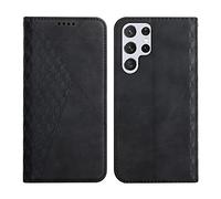 KOUYI Coque pour Samsung Galaxy S22 Ultra, Premium Flip Housse Étui Protection Rabat Clapet Portefeuille Phone Cover Magnétique [Porte Cartes] Antichoc Béquille Cover (Noir)