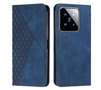 KOUYI Coque pour Xiaomi 14 Pro, Premium Flip Housse Étui Protection Rabat Clapet Portefeuille Phone Cover Magnétique [Porte Cartes] Antichoc Béquille Cover (Bleu)