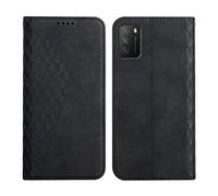 KOUYI Coque pour Xiaomi Mi Poco M3 / Xiaomi Redmi 9T, Premium Flip Housse Étui Protection Rabat Clapet Portefeuille Phone Cover Magnétique [Porte Cartes] Antichoc Béquille Cover (Noir)