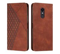 KOUYI Coque pour Xiaomi Redmi 5 Plus/Redmi Note 5, Premium Flip Housse Étui Protection Rabat Clapet Portefeuille Phone Cover Magnétique [Porte Cartes] Antichoc Béquille Cover (Marron)