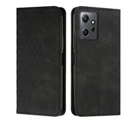 KOUYI Coque pour Xiaomi Redmi Note 12 4G, Premium Flip Housse Étui Protection Rabat Clapet Portefeuille Phone Cover Magnétique [Porte Cartes] Antichoc Béquille Cover (Noir)