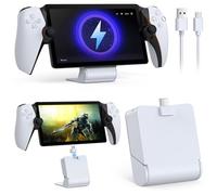 KOVA Station de charge portable pour lecteur PlayStation Portal Remote Player avec port USB C amovible, support de charge léger pour console PS Portal avec câble, chargeurs pour portail PS