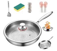 Kovali Titan Bratpfanne, Mosman Titanium Nutri Pan Pro Generation 2 (2025), 26/28/30/32/34 cm, épais, ultra durable, résistant aux rayures, anti-adhésif, 5 pièces (26 cm)