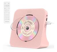 KOVCDVI Lecteur CD Bluetooth 5.0 avec Haut-parleurs, Radio Rose | Lecteur CD Enfant intégrés avec télécommande Cache-poussière Affichage Radio FM Minuteur Port casque USB AUX