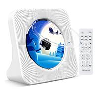 KOVCDVI Lecteur CD Bluetooth Lecteur CD Enfant Baladeur CD Haut-parleurs intégrés avec télécommande Cache-poussière Affichage Radio FM Minuteur Port USB AUX