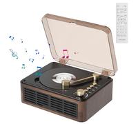 KOVCDVI Lecteur de CD Bluetooth Lecteur CD rétro avec Haut-parleurs Lecteur CD Enfant Radio supporte Lecture USB & AUX avec télécommande Housse de Protection