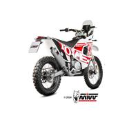 MIVV Silencieux Slip-On KOVE 450 Rally Dakar Inox Homologué Argenté 2023-2024