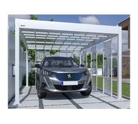 Kover by Trigano Carport en aluminium et polycarbonate Libeccio + 5 claustras - 16,6 m² - J-87935P1