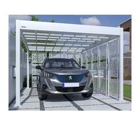 Kover by Trigano Carport en aluminium et polycarbonate Libeccio + 8 claustras - 16,6 m² - J-87938P1
