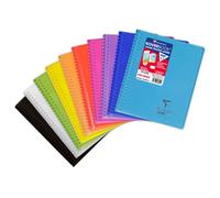 Clairefontaine Cahier spirale Koverbook 17x22 160 p grands carreaux 90 g polypro aléatoire