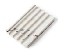 Koville Porte-Savon en Marbre Naturel Italien pour Douche, Plateau à Savon en Pierre pour Salle de Bain, Rectangulaire Palissandro Classico