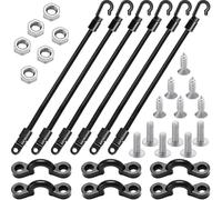 KOVNISE Kit de Boucle élastique avec Mousqueton - Corde élastique Solide Qui se Verrouille sur Les Points d'ancrage du Porte-Bagage/Cargo/Camping/Camping-Car/Chariot à Main pour Bateau, Kayak, Bateau