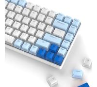 KOVNISE Pudding Keycaps PBT Keycaps Lot de 165 Touches personnalisées Shine Through Keycaps OEM Profil Bleu et Blanc Compatibilité Universelle pour Clavier 100%, 75%, 65%, 60%
