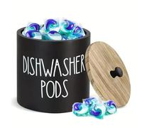 KOVNISE Support de dosettes de café avec couvercle, porte-filtre à café en bois pour cuisine, organisateur de tasse K pour comptoir, grande capacité pour les amateurs de café (noir)