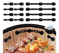 KOVSGQ Boucle Magnétique En Silicone Pour Friteuse à Air Aimants En Silicone Pour Friteuse à Air Air Fryer Magnets Silicone Buckle 12pcs Accessoires Air Fryer pour Doublures En Papier Parchemin (noir)