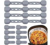 KOVSGQ Boucle Magnétique En Silicone Pour Friteuse à Air Aimants En Silicone Pour Friteuse à Air Air Fryer Magnets Silicone Buckle 12pcs Accessoires Air Fryer pour Doublures En Papier Parchemin (Gris)
