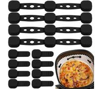KOVSGQ Boucle Magnétique En Silicone Pour Friteuse à Air Aimants En Silicone Pour Friteuse à Air Air Fryer Magnets Silicone Buckle 12pcs Accessoires Air Fryer pour Doublures En Papier Parchemin (Noir)