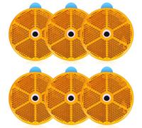 KOVSGQ Catadioptre Remorque Réflecteur Rond Catadioptre Rond Soi Adhésif 60mm Orange 6Stk Catadioptres pour Vehicule pour Voitures Camions Caravanes Tracteurs Remorques