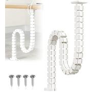 KOVSGQ Colonne Vertebrale Cable Management Guide-Câbles Carré Gaine Cable De Bureaux à Hauteur Réglable Et Fixe 125mm Slim Line Guide-Câbles Carré pour Bureaux Réglables en Hauteur (Blanc)