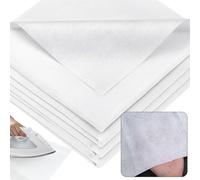 KOVSGQ Entoilage Thermocollant Couture Tissu Thermocollant ThermocollanteTissus Fer à Repasser 100x100cm Tissus non Tissés Blanc 55g/m² pour Plis de Repassage Couture vêtements Renforcés