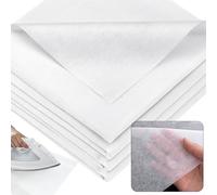 KOVSGQ Entoilage Thermocollant Couture Tissu Thermocollant ThermocollanteTissus Fer à Repasser 200x100cm Tissus non Tissés Blanc 25g/m² pour Plis de Repassage Couture vêtements Renforcés