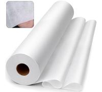 KOVSGQ Entoilage Thermocollant Couture Tissu Thermocollant ThermocollanteTissus Fer à Repasser 30 cm x 30 yards Tissus non Tissés Blanc 55g/m² pour Plis de Repassage Couture vêtements Renforcés
