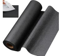 KOVSGQ Entoilage Thermocollant Couture Tissu Thermocollant ThermocollanteTissus Fer à Repasser 30cm x 30yards Tissus non Tissés Noir 35g/m² pour Plis de Repassage Couture vêtements Renforcés