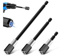 KOVSGQ Porte Embout Visseuse Porte Embout Magnetique Embout Visseuse Aimanté 3pcs 1/4" 60/100/150mm Hex Tige Porte Embouts Éjection Rapide pour Dégagement Rapide De Foret Et Tournevis