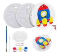 KOVSGQ Puffy Paint Kit Foam Texture Painting Paper Dessin 3d Toile éponge Magic foam Texture Painting Kit de Peinture Textured Magique Ultime Enfant drôles Activités (Transports)