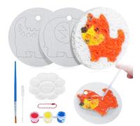 KOVSGQ Puffy Paint Kit Foam Texture Painting Paper Dessin 3d Toile éponge Magic foam Texture Painting Kit de Peinture Textured Magique Ultime Enfant drôles Activités (Animaux)