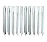 KOVSGQ Sardines Camping Piquets De Tente Sardines De Fixation 23cm 10Pcs Profil en v en Acier Galvanisé avec Œillet Piquets De Fixation Piquets Tente Métal pour Tentes De Camping Terrain Sablonneux