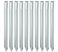 KOVSGQ Sardines Camping Piquets De Tente Sardines De Fixation 30cm 10Pcs Profil en v en Acier Galvanisé avec Œillet Piquets De Fixation Piquets Tente Métal pour Tentes De Camping Terrain Sablonneux