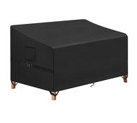 Kovshuiwe Housse de protection pour banc de jardin 2 places et extérieur, 420D, résistante à la déchirure, imperméable, coupe-vent, résistante aux UV (134 x 66 x 63/89 cm)