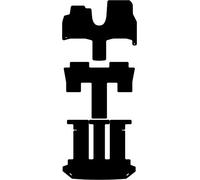 Kovvar Tapis de Sol Compatible avec Peugeot 807 2002-2014 Correspondant à la Version: 7 sièges | Qualité: Basic