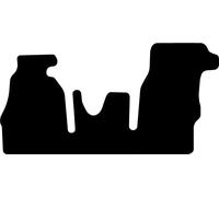 Kovvar Tapis en Caoutchouc Duogrip Compatible avec Volkswagen LT 1995-2006 Correspondant à la Version: Banquette Double