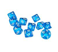 kowaku 10 Pièces Dés Gemme à Dix Faces Lot de Dés Jeu Polyédrique Plastique pour Aventures Fantastiques Convient pour Soirées Amis Jeux Cadeaux