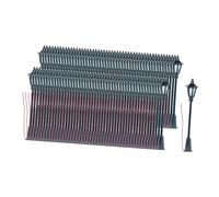 kowaku 10 Pièces Lampadaire Miniature Modèle Chemin de Fer Accessoire Décoration Bâtiment Sand Table Fonction Éclairage Convient pour Photographie Jardin, 100 Pièces