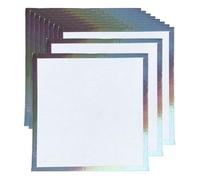 kowaku 10 Pièces Shikishi Japonais Cartes Blanches Bordure Argentée Planche à Dessin Papier pour Collection Autographe Calligraphie Artiste Adapté Aux Conven, 10 X 10 Cm