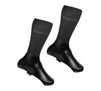 kowaku 2 Pièces Couvre-chaussures Vélo Imperméables Anti-pluie Respirants Elastiques Polyuréthane Polyester pour Chaussures Verrouillables Adaptés Sport Cycl, Noir