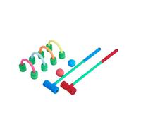 kowaku 2 Pièces Ensemble Croquet Enfant Set Mousse Maillet Balle Anneau Développe Coordination Sensorielle Convient pour Jeux Intérieurs Extérieurs Famille F