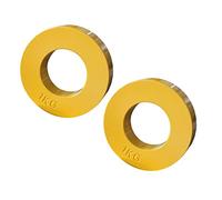 kowaku 2 Pièces Fractional Weights Barbell Mini Disque Poids Progressif Plaques Acier Accessoires Entrainement Convenant à La Musculation Gym Personnelle, Jaune 1kg