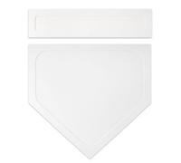 kowaku 2 Pièces Plaques Baseball en Caoutchouc Flexible Plaque Lanceur Résistant Marqueur Terrain pour Entraîneurs, Entraînement, Blanc, Style to 1