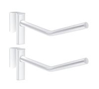 kowaku 2 Pièces Porte-Selle Support de Porte Cintre pour Couverture Présentoir Mural Rangement de Box Construction Solide Montage Facile Approprié pour Garag, Blanc